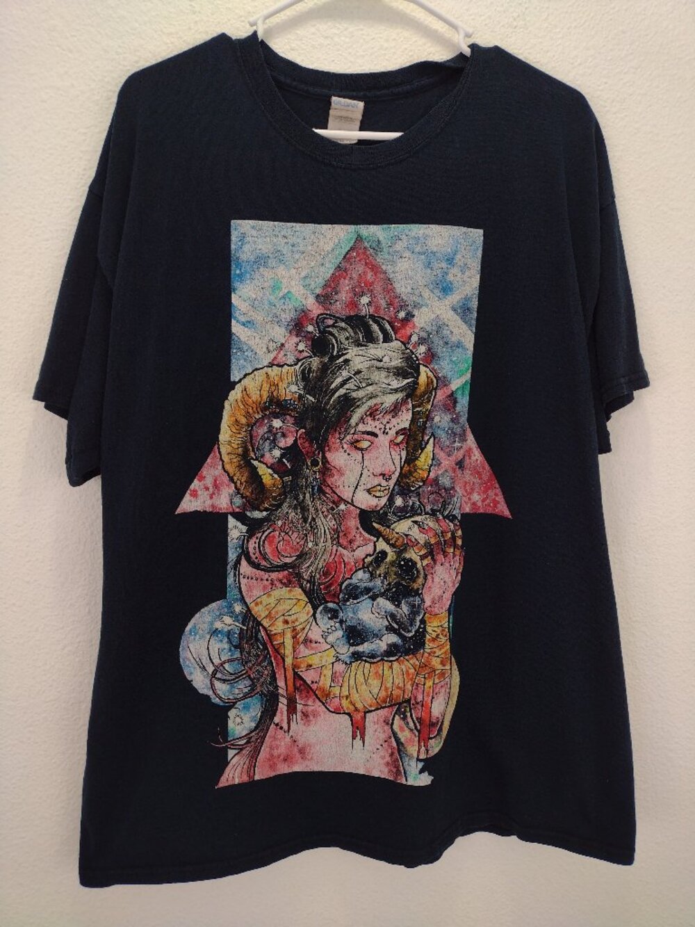 Gildan Veil of Maya Men's T-Shirt Blue XL Metalcore Deathcore Band Shirt